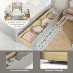Twin Size Bed Frame with Storage Drawers - Image 7