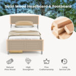 Twin Size Bed Frame with Storage Drawers - Image 8