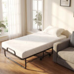 Twin Size Folding Bed with 5-inch Mattress and Metal Frame for Apartment - Image 6