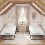 Twin Size Folding Bed with 5-inch Mattress and Metal Frame for Apartment - Image 5