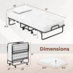 ã€Free $29 Pillow with Bed Purchaseã€‘Twin Size Folding Bed with 5 Inch Mattress - Image 5