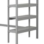 Twin Size Loft Bed with Desk and Bookshelves for Kids and Teens - Image 10