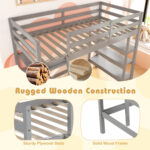 Twin Size Loft Bed with Desk and Bookshelves for Kids and Teens - Image 12