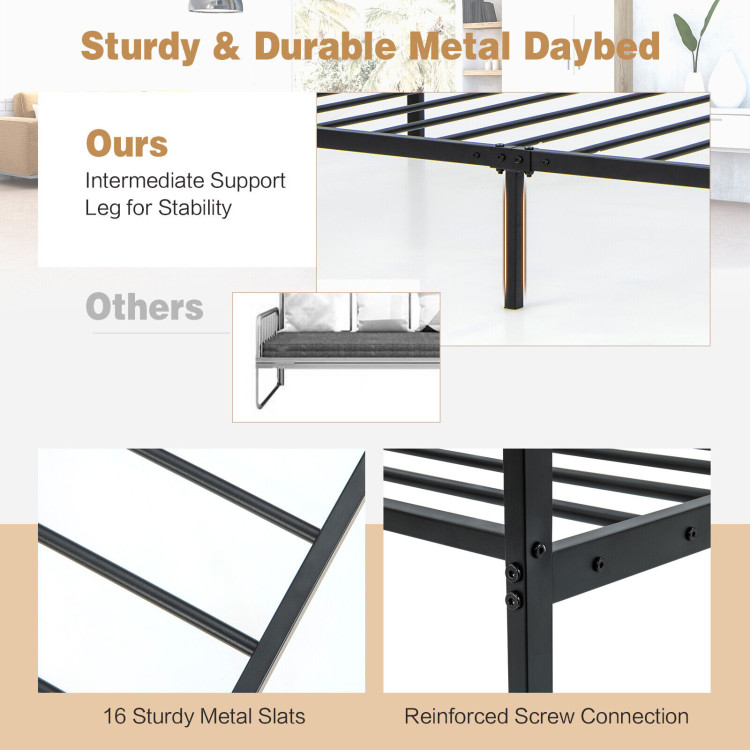 Twin Size Metal Daybed Frame for Living Room Bedroom - Image 10