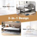 Twin Size Metal Daybed Frame for Living Room Bedroom - Image 7