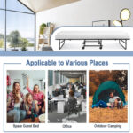 Twin Size Metal Folding Bed with Memory Foam Mattress - Image 11