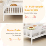 Twin Size Kids Montessori Bed with House-Shaped Headboard and Built-in Storage Shelf - Image 11