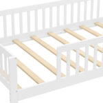 Twin Size Kids Montessori Bed with House-Shaped Headboard and Built-in Storage Shelf - Image 5