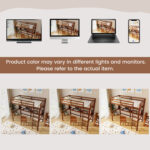 Twin Size Solid Wood Slatted Loft Bed Frame with Safety Guardrail for Kid - Image 9