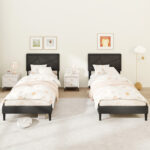 Twin/Full/Queen Size Upholstered Platform Bed Frame with High Headboard - Image 10