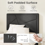 Twin/Full/Queen Size Upholstered Platform Bed Frame with High Headboard - Image 5