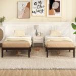 14 Inch Twin Wood Platform Bed Frame with Wooden Slats Support - Image 5