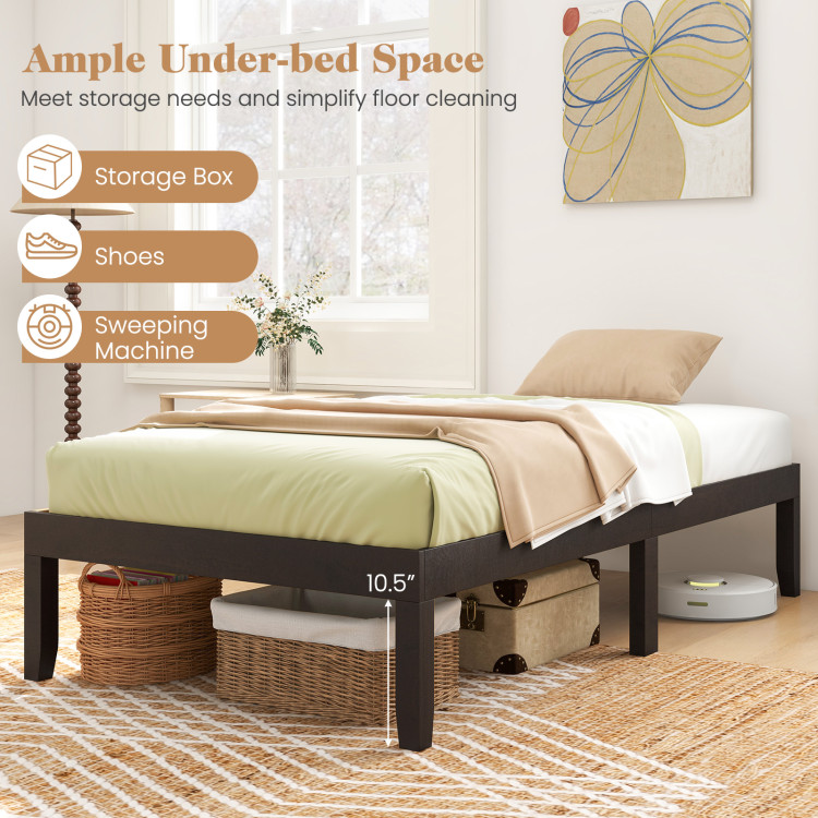 14 Inch Twin Wood Platform Bed Frame with Wooden Slats Support - Image 9