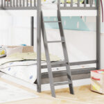 Twin over Twin House Bunk Bed with Roof and Guardrails for Kids - Image 12