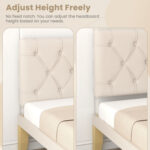 Upholstered Headboard for Twin Size Bed with Fabric Upholstery - Image 10