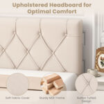 Upholstered Headboard for Twin Size Bed with Fabric Upholstery - Image 9