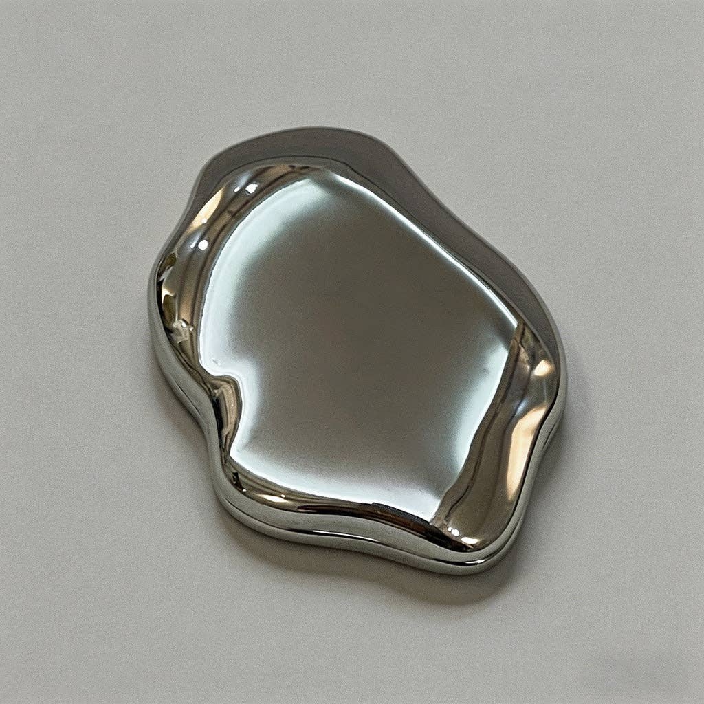 Metal Round Folding Compact Mirror