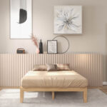 14 Inch Queen Size Rubber Wood Platform Bed Frame with Wood Slat Support - Image 3