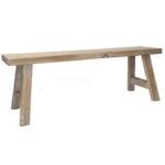 Natural Wood Decorative Bench, Lrg