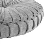 Pleated Poly Chenille Round Floor Pillow Seating Cushion - Image 5