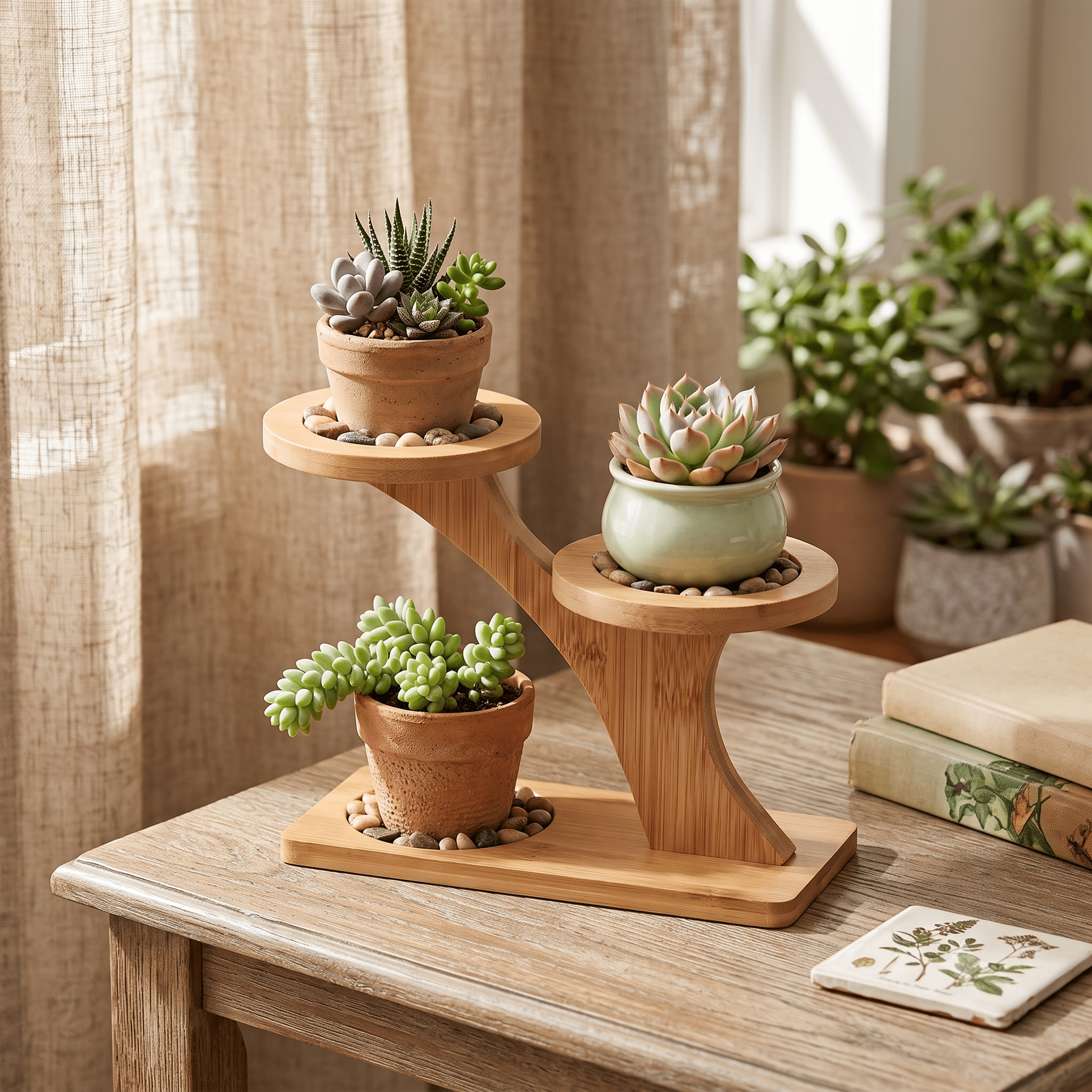Bamboo Plant Stand | Succulent Display