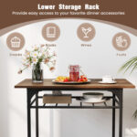 Dining Table Set with Metal Frame and Storage Rack - Image 10