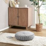 Pleated Poly Chenille Round Floor Pillow Seating Cushion - Image 4