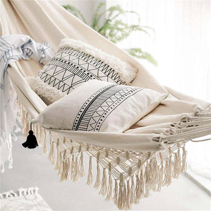 Fringe Macrame Hammock Chair