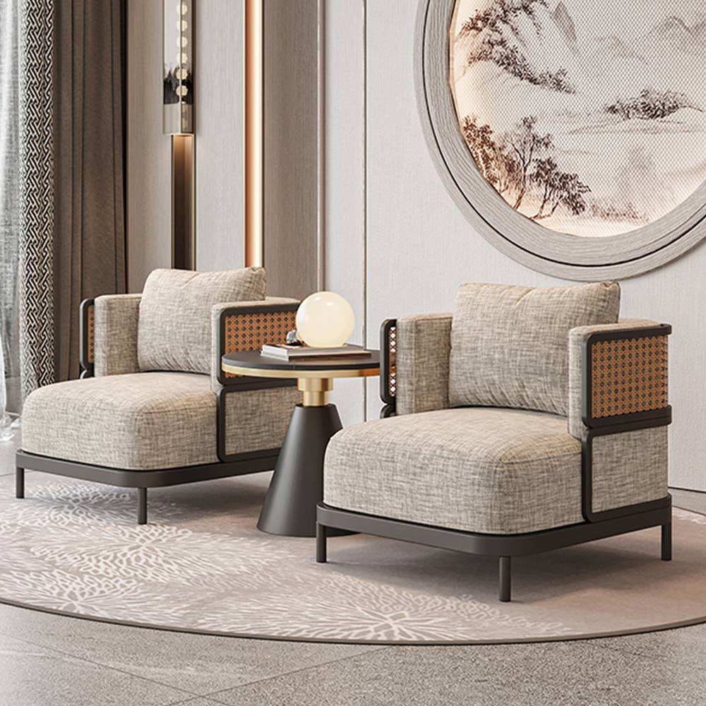 Rattan Armchair Barrel Chair Accent Chair Single Sofa