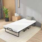 Twin Size Metal Folding Bed with Memory Foam Mattress - Image 2