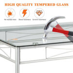 5 Pieces Dining Set Glass Table and 4 Chairs - Image 10
