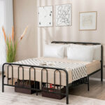 Full/Queen/King Size Metal Bed Frame with Headboard and Footboard - Image 5