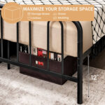 Full/Queen/King Size Metal Bed Frame with Headboard and Footboard - Image 8