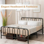 Full/Queen/King Size Metal Bed Frame with Headboard and Footboard - Image 3