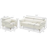 Modern Couched Sofa set with Adjustable Headrest - Image 4