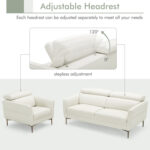 Modern Couched Sofa set with Adjustable Headrest - Image 5
