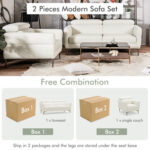 Modern Couched Sofa set with Adjustable Headrest - Image 9