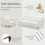 Modern Couched Sofa set with Adjustable Headrest - Image 7