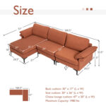 Extra Large Modular L-shaped Sectional Sofa with Reversible Chaise for 4-5 People - Image 5