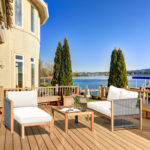 3 Pieces Patio Acacia Wood Sofa Furniture Set with Nylon Rope Armrest - Image 6