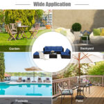 6 Pieces Outdoor Patio Rattan Sectional Sofa Set with Coffee Table - Image 9