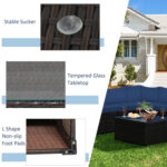 6 Pieces Rattan Patio Sectional Sofa Set with Cushions for 4-5 Person - Image 11