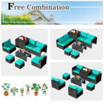 8 Pieces Patio Furniture Set with Storage Box and Waterproof Cover - Image 5