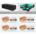 8 Pieces Patio Furniture Set with Storage Box and Waterproof Cover - Image 6