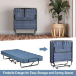 Rollaway Guest Bed with Sturdy Steel Frame and Memory Foam Mattress Made in Italy - Image 3