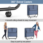 Rollaway Guest Bed with Sturdy Steel Frame and Memory Foam Mattress Made in Italy - Image 14