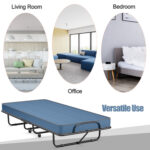 Rollaway Guest Bed with Sturdy Steel Frame and Memory Foam Mattress Made in Italy - Image 5