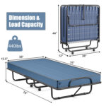Rollaway Guest Bed with Sturdy Steel Frame and Memory Foam Mattress Made in Italy - Image 4