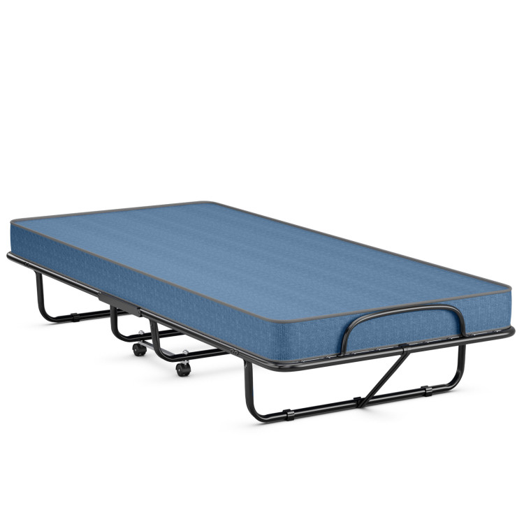 hw68690ny-1_1_.jpg Rollaway Guest Bed with Sturdy Steel Frame and Memory Foam Mattress Made in Italy - Image 1