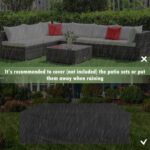7 Pieces Patio Rattan Furniture Set with Sectional Sofa Cushioned - Image 3